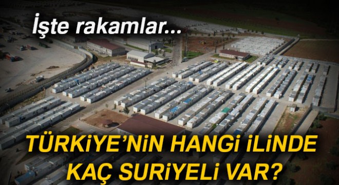 10 ildeki 21 konteyner ve çadır kentlerde 235 bin 970 Suriyeli bulunuyor