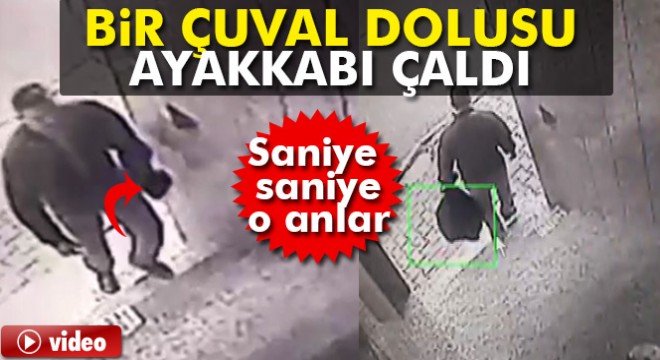 Apartmandan çuvalla ayakkabı çaldı