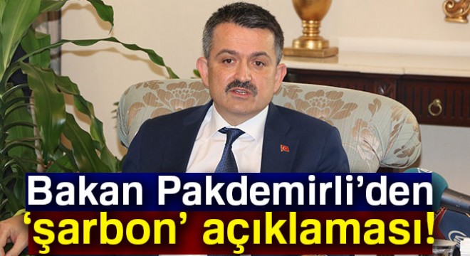 Bakan Pakdemirli'den 'şarbon' açıklaması