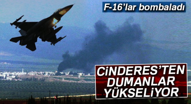 Cinderes'ten dumanlar yükseliyor