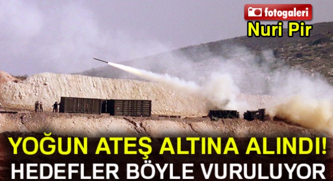 Çok namlulu roket atarlardan Afrin'e yoğun atış