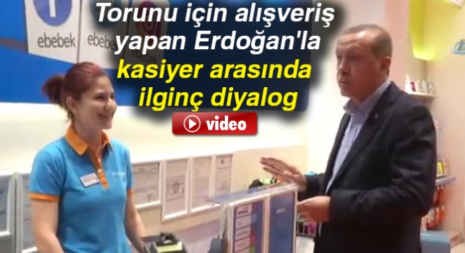 Cumhurbaşkanı Erdoğan, AVM'de torunu için alışveriş yaptı