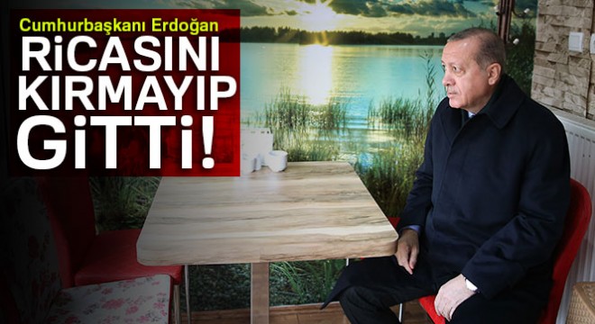 Cumhurbaşkanı Erdoğan'a Kastamonu'da çay ikram edildi