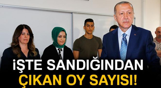 Cumhurbaşkanı Erdoğan, oy kullandığı sandıktan 1'inci çıktı