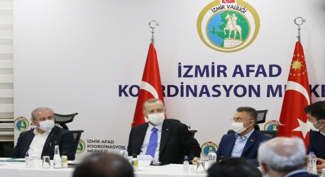 Cumhurbaşkanı Erdoğan, İzmir AFAD Koordinasyon Merkez'inde açıklamalarda bulundu