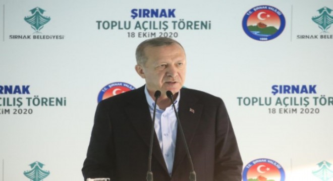 Cumhurbaşkanı Erdoğan, Şırnak'ta yapımı tamamlanan projelerin toplu açılış törenine katıldı