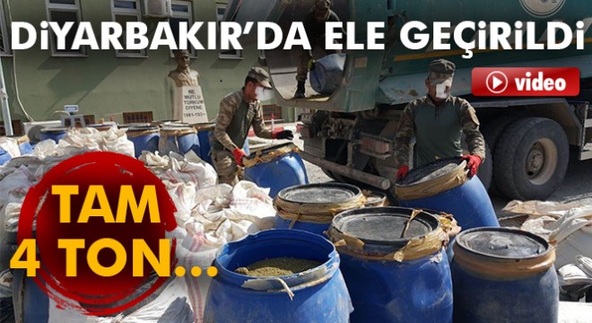 Diyarbakır'da 4 ton 710 kilogram esrar maddesi ele geçirildi