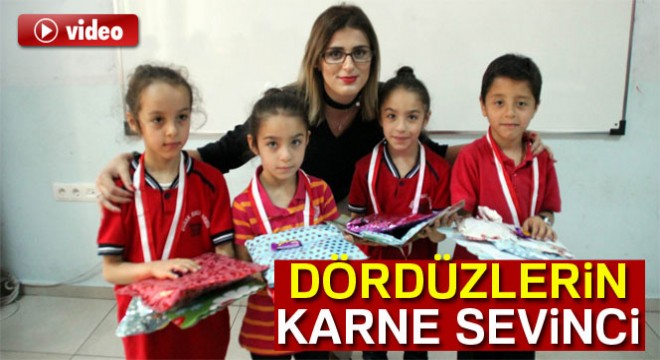 Dördüzlerin karne sevinci