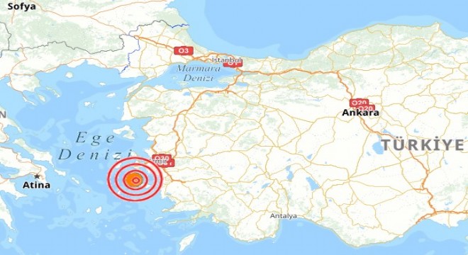 Ege Deniz'inde deprem