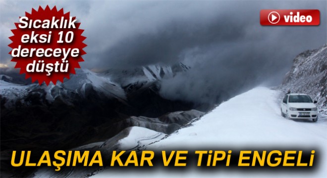 Erzurum'da sıcaklık eksi 10 dereceye düştü