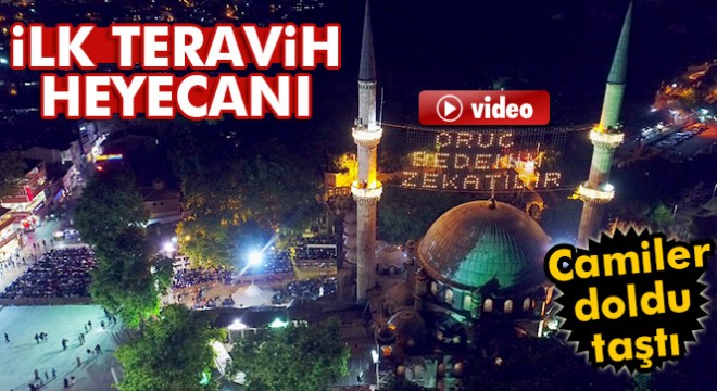 Eyüp Sultan'da ilk teravih havadan görüntülendi