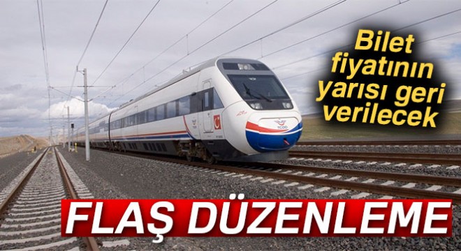 Geciken seferde bilet fiyatının yarısı iade
