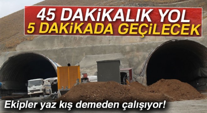 Güzeldere Tüneli'nde kış mesaisi