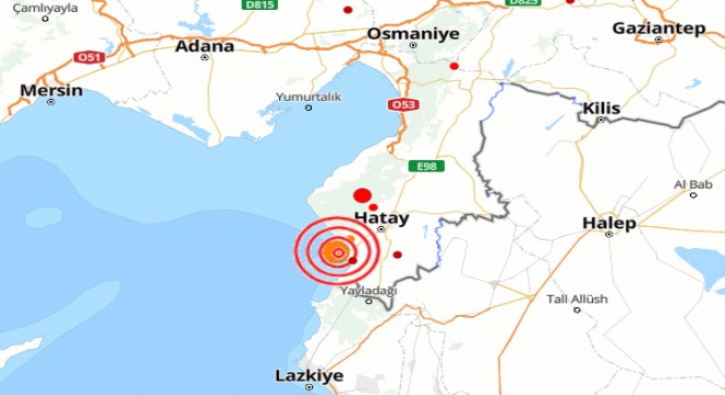 Hatay'da deprem