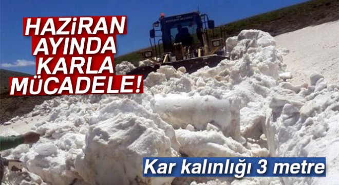 Haziran ayında karla mücadele!