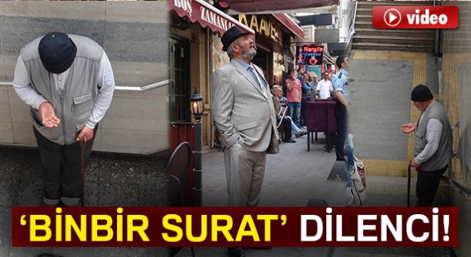 İstanbul'da 'binbir surat' dilenci kamerada