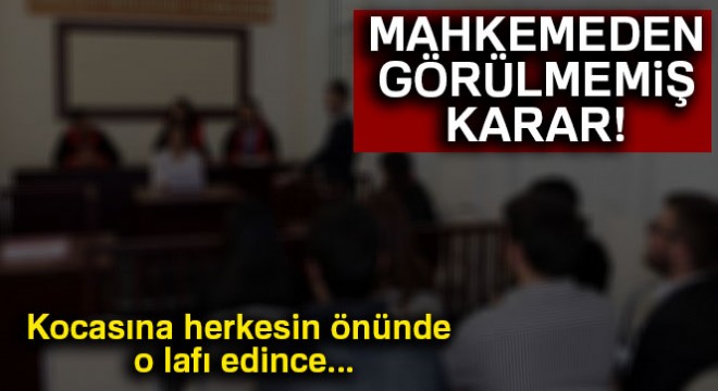 Kocasına 'kelloş' dedi tazminattan oldu