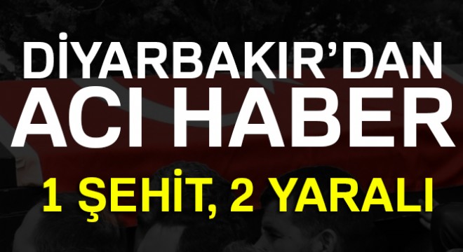 Lice'de çatışma: 1 şehit, 2 yaralı