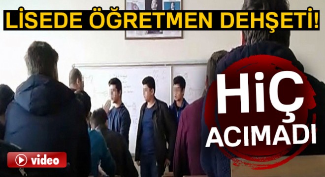 Lisede öğretmen dayağı kamerada