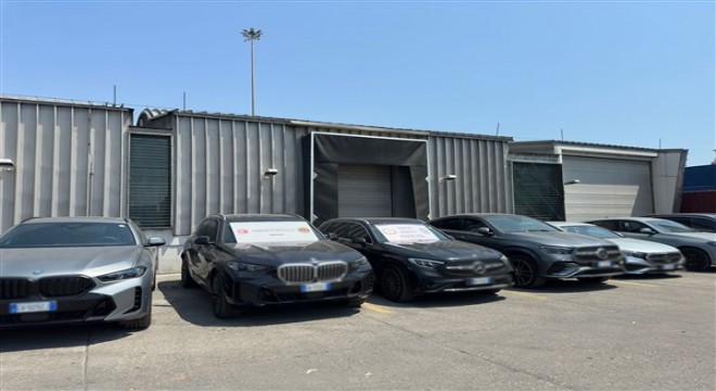 Mersin'de çalıntı 56 milyon TL değerinde 9 lüks araca el konuldu