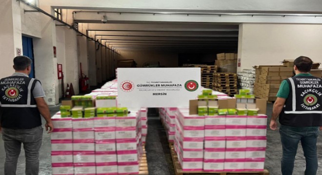 Mersin ve İstanbul'da 521 milyon lira değerinde kaçak eşya ele geçirildi