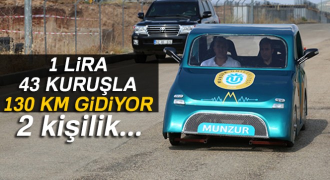 Munzur, 130 kilometrede 1 lira 43 kuruş yakıyor