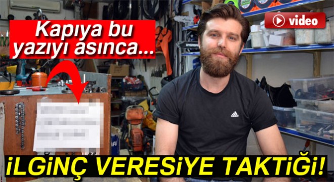 Ordulu esnafın ilginç veresiye taktiği