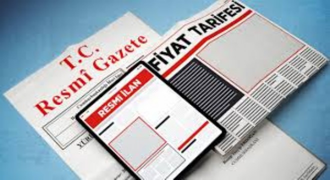 Resmi İlan Yayım Ücretlerine Yeni Tarife