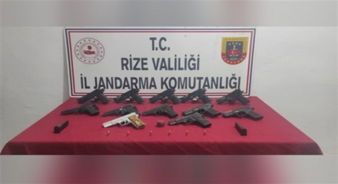 Rize'de yasadışı silah imal ve ticareti yapan 2 şüpheli yakalandı