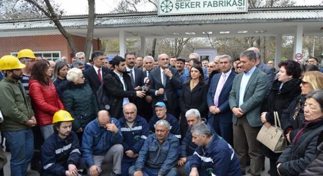 ‘Şeker fabrikaları satılmasın' protestosu
