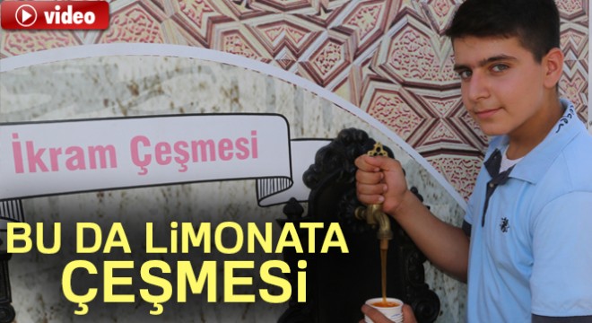 Sıcaktan bunalan Adanalılara soğuk limonata çeşmesi hizmeti