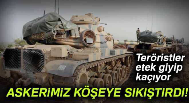 Sıkışan teröristler etek giyip kaçıyor