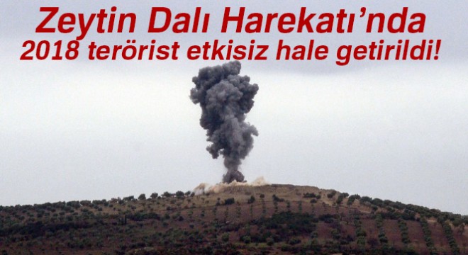 TSK: 2018 terörist etkisiz hale getirildi