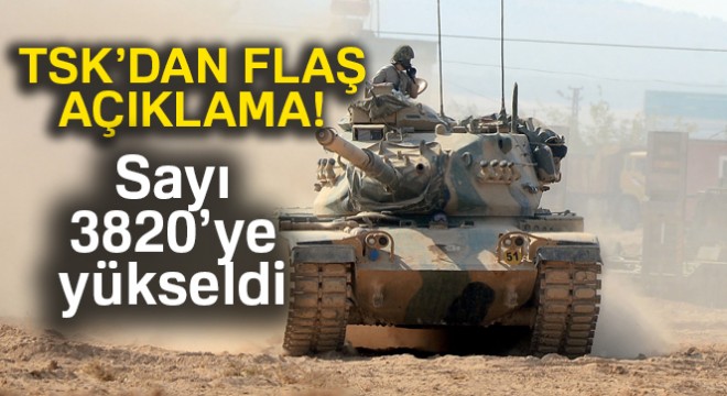 TSK: Son bir haftada 90 terörist etkisiz hale getirildi