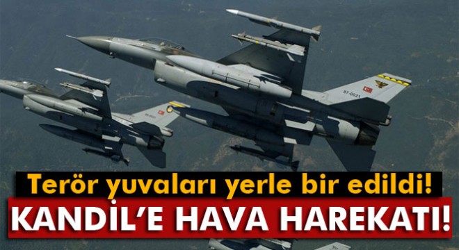 TSK'dan Irak'ın kuzeyi Kandil bölgesine hava harekatı