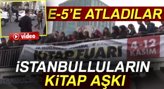 TÜYAP'taki kitap fuarına gidenler metrobüs üst geçidinde izdihama neden oldu