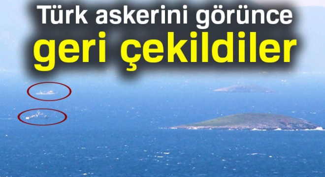 Türk askerini görünce geri çekildiler