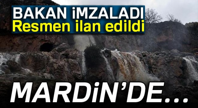 Türkiye'nin 223. tabiat parkı Mardin'de ilan edildi