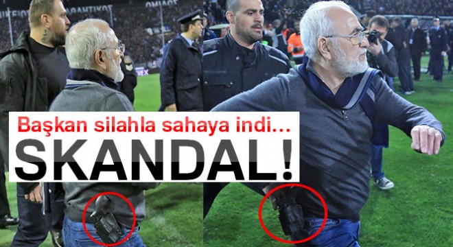 Ülkeyi ayağa kaldıran olay... Gol iptal oldu başkan belinde silahla sahaya indi
