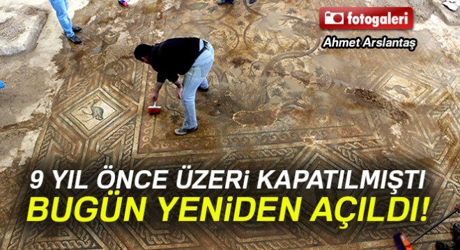 Üzeri örtülen mozaik yeniden gün yüzüne çıktı