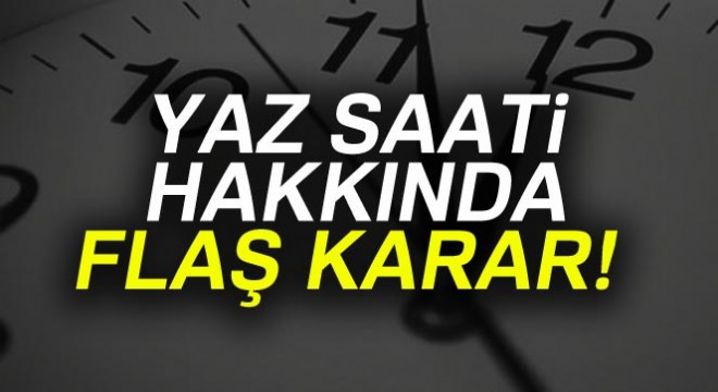 Yaz saati uygulaması TBMM'de