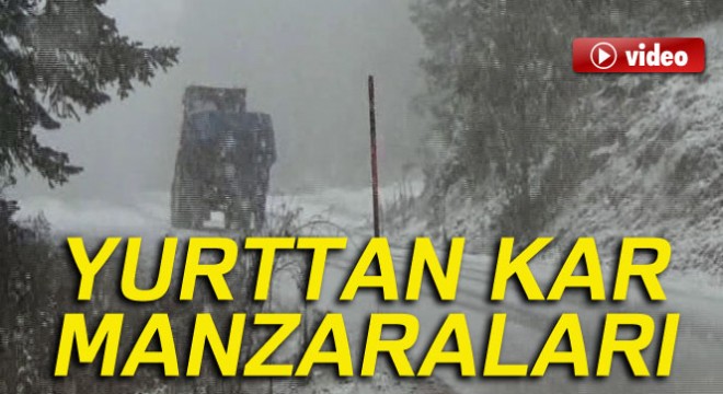 Yurttan kar manzaraları  Yurtta kış etkisini göstermeye başladı