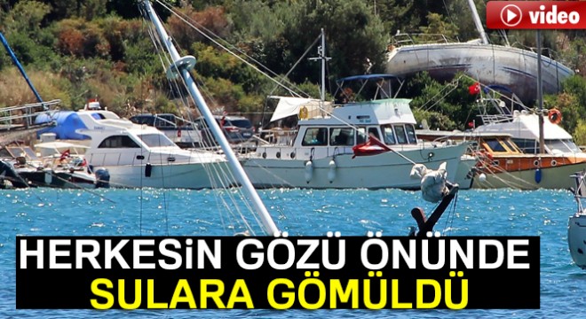 Yüz bin liralık tekne sulara gömüldü